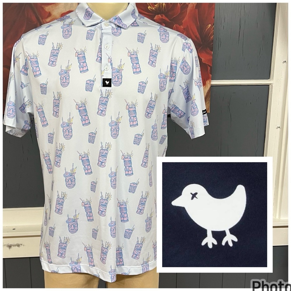 Bad Birdie Polo Golf Shirt Mens XL Athletic Fit Wicking‎ Performance
